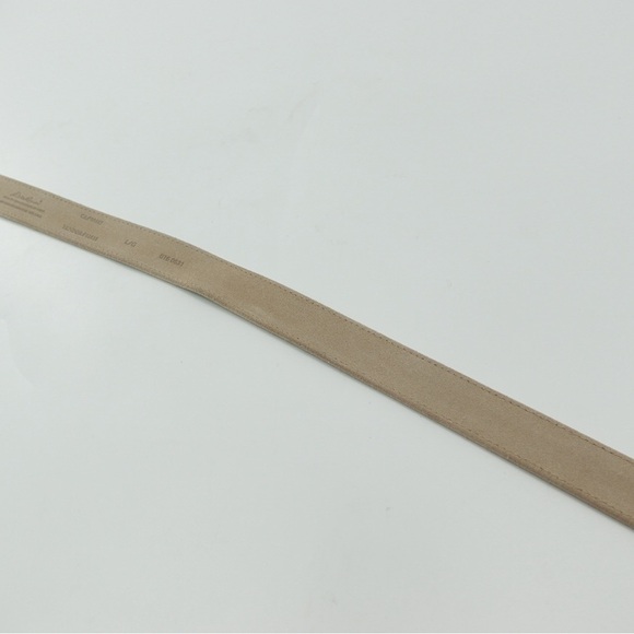 Eddie Bauer Tan Suede & Multicolor Canvas Stripe Belt Sz L Hiking Gorpcore - Picture 9 of 15